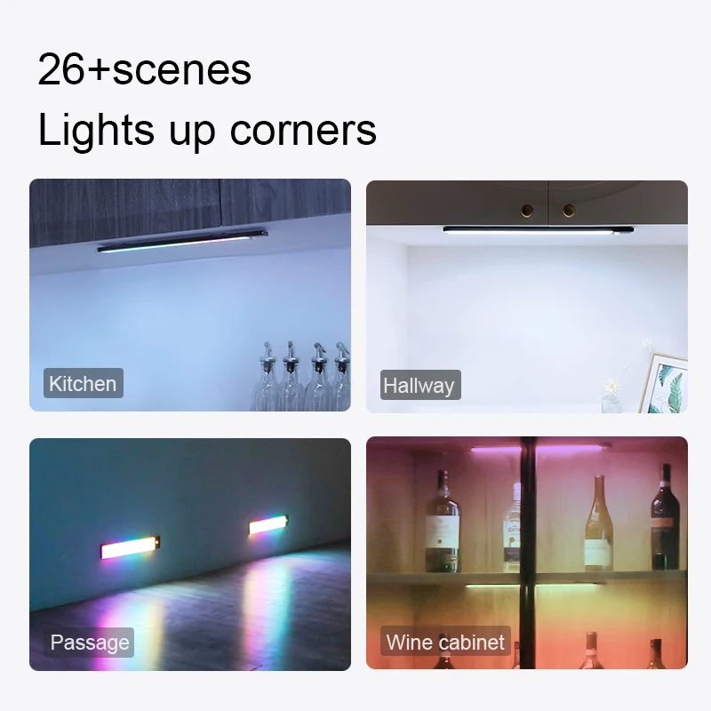 2023 New Arrivals RGB Colorful Light LED Motion Sensor Light Indoor Atmosphere Light