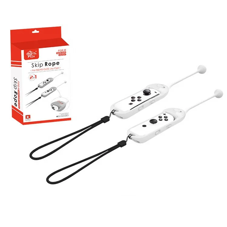 KJH-NS077 For Switch OLED Handle Skipping Rope JoyCones Left And Right NS Game Prop Skipping Rope Grip Handle Holder