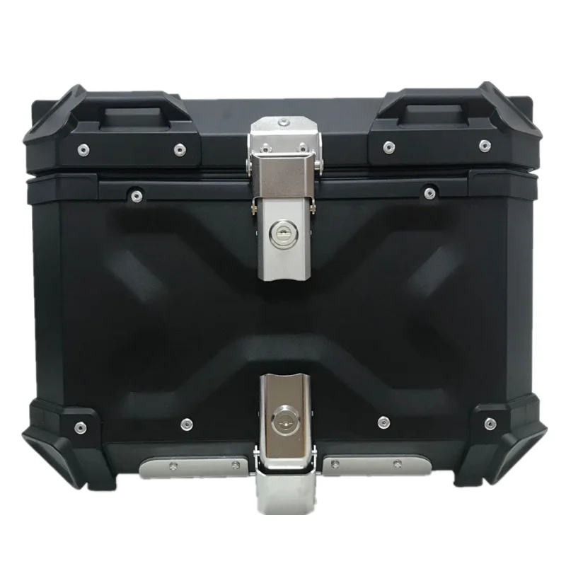 New design customized 25L 36L 45L 65L 85Lgear tail boxes delivery case motorcycle tool aluminium cases with motorcycle bracket
