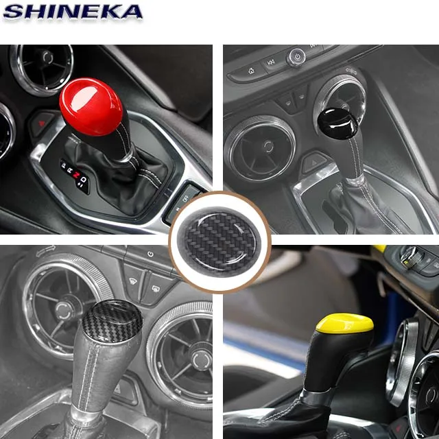 ABS Car Decorative Accessories Gear Headpiece Gear Shift Knob Cover Trim For Chevrolet Camaro 2017+