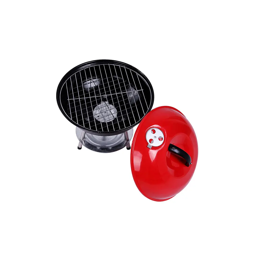 Portable Charcoal for Outdoor Grilling Barbecue BBQ Kettle Outdoor Picnic Kettle BBQ Grill with black enamel Round BBQ Grill