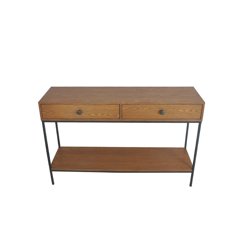 
Nordic MDF+ OAK veneer Pw coating blk Console table 