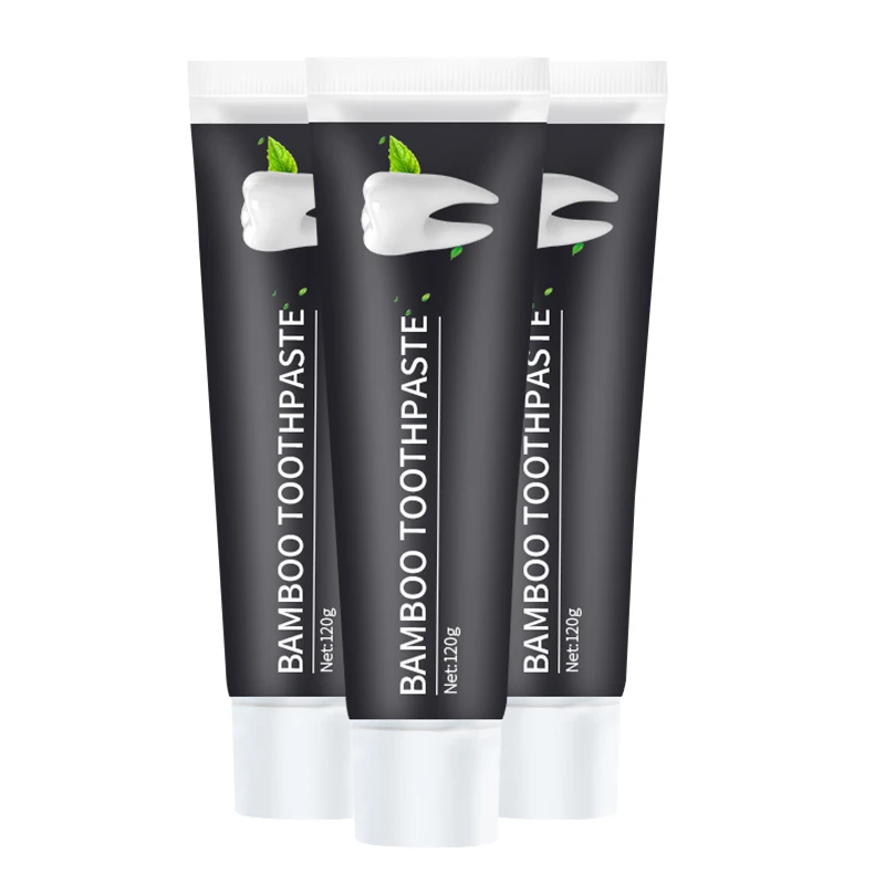 Wholesale OEM fresh oral care free sample black bamboo charcoal toothpaste