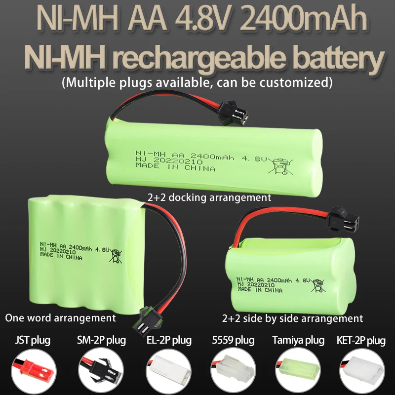 Factory 2400mAh cell pack 4.8v AA5 rechargeable battery truck electric toy off road 4x4 accessories electric car nimh batteries
