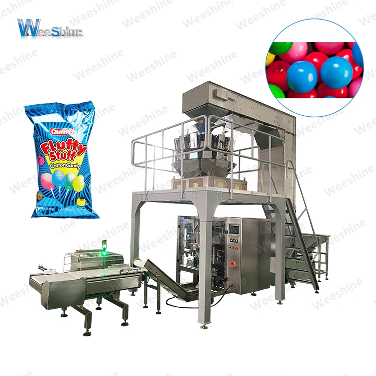 Полноавтоматическая высокоскоростная машина VFFS желейные конфеты мини-сумка с застежкой обувь на мягкой подошве; Яркий упаковочная машина