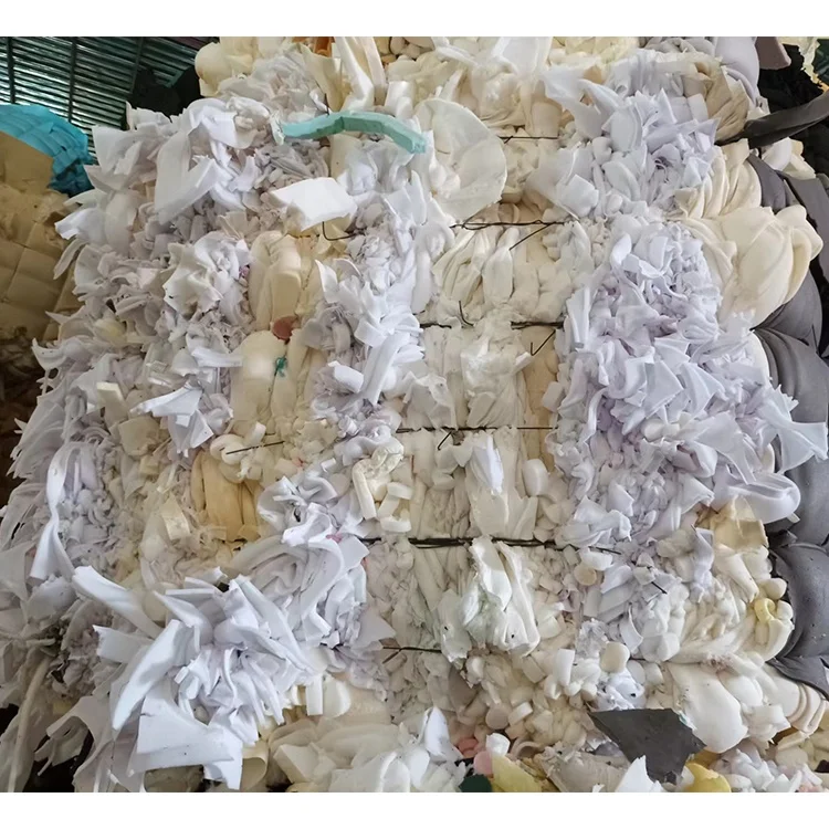100% dry and clean waste bale of good quality recycled PU foam scrap solid color waste sponge without skin