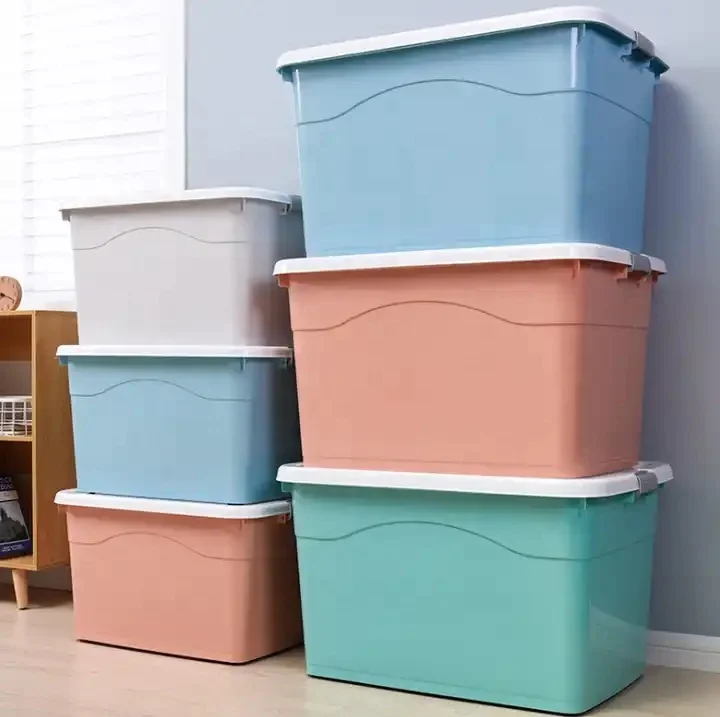 Storage Box Large Plastic Container Household Items Daily Storage Box Transparent Clothing Storage Box Home Organizer