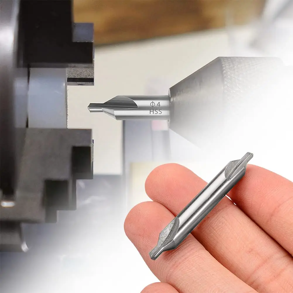 Center Drill Bit Set HSS Countersink Bit Tool 60 Degree Angle 1mm 1.5mm 2mm 2.5mm 3mm 4mm 5mm Countersink Lathe Mill Tool Kit