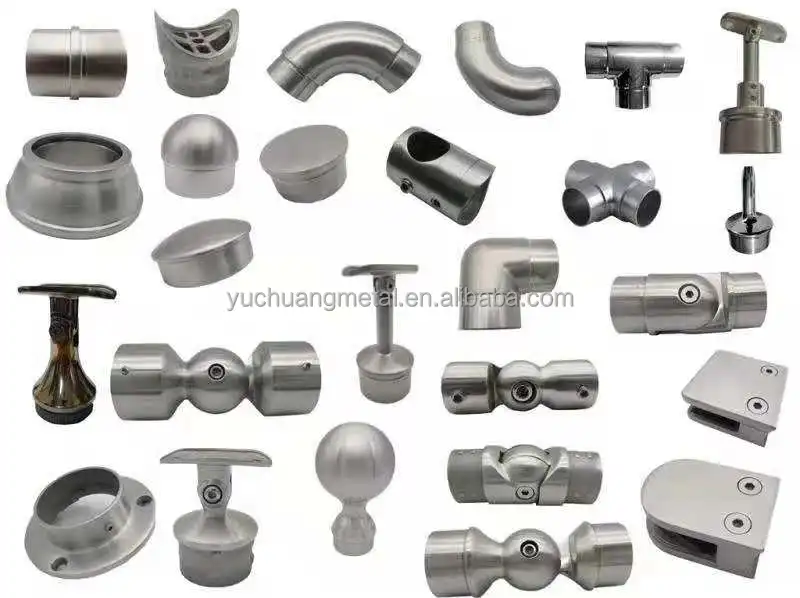 End Cover Cable Railing Tube Accessories Stainless Steel Hand rail fittings for Stair railing