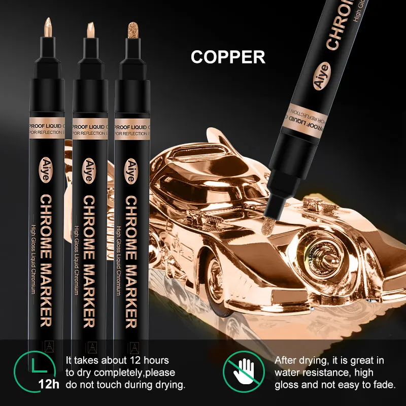 Hot Sale Premium Chrome Finish Permanent Marker Pens with Anti Fade Ink