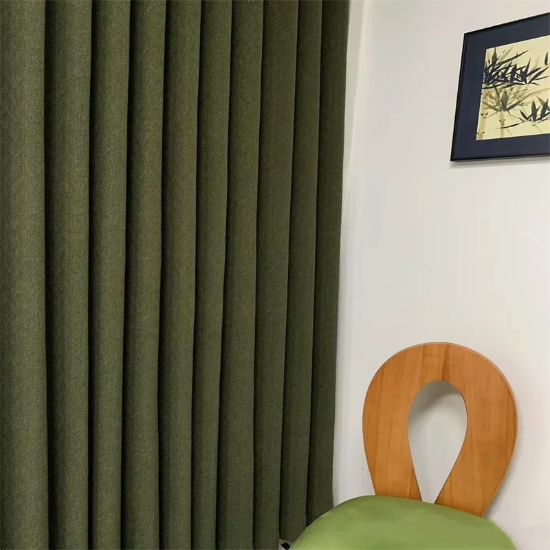 Blackout Polyester Linen Shading Curtain Fabrics
