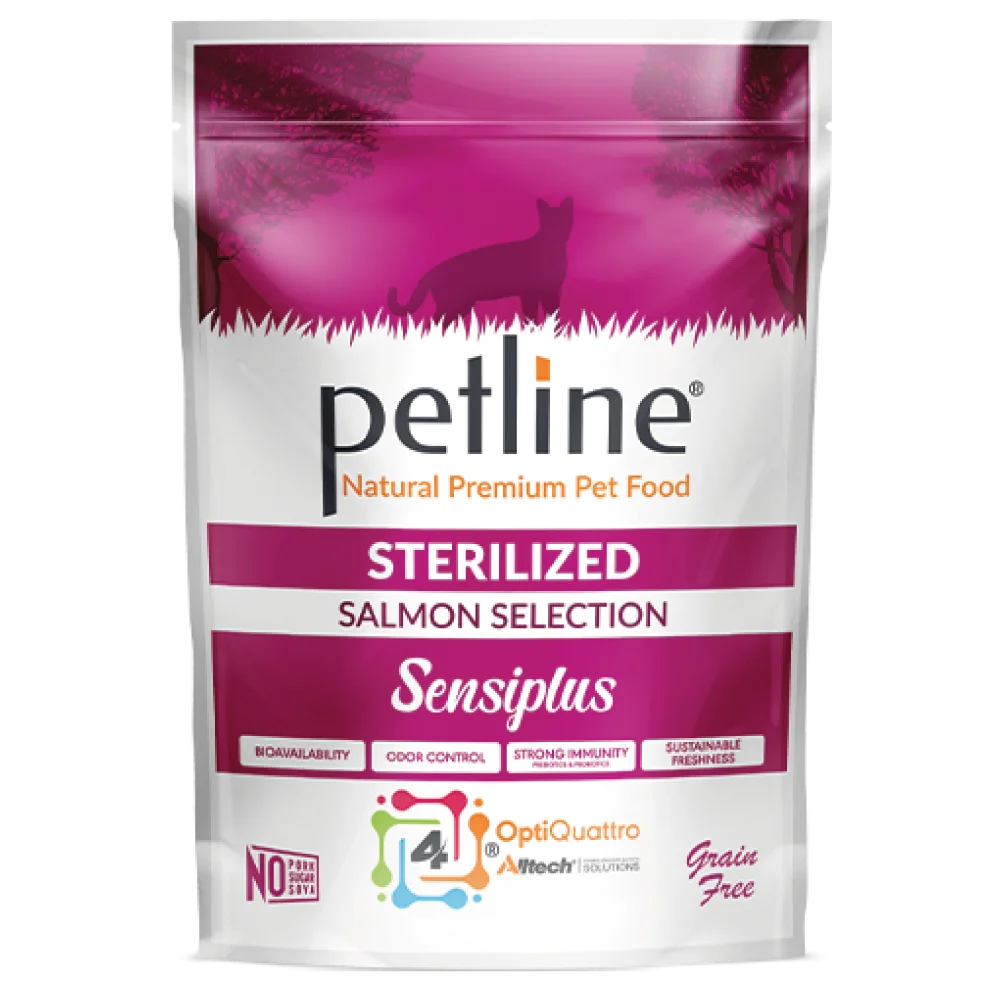 High Quality Petline Natural Premium Adult Sterilised Cat Tester Food 50 gr Petline Whosale Pet Food