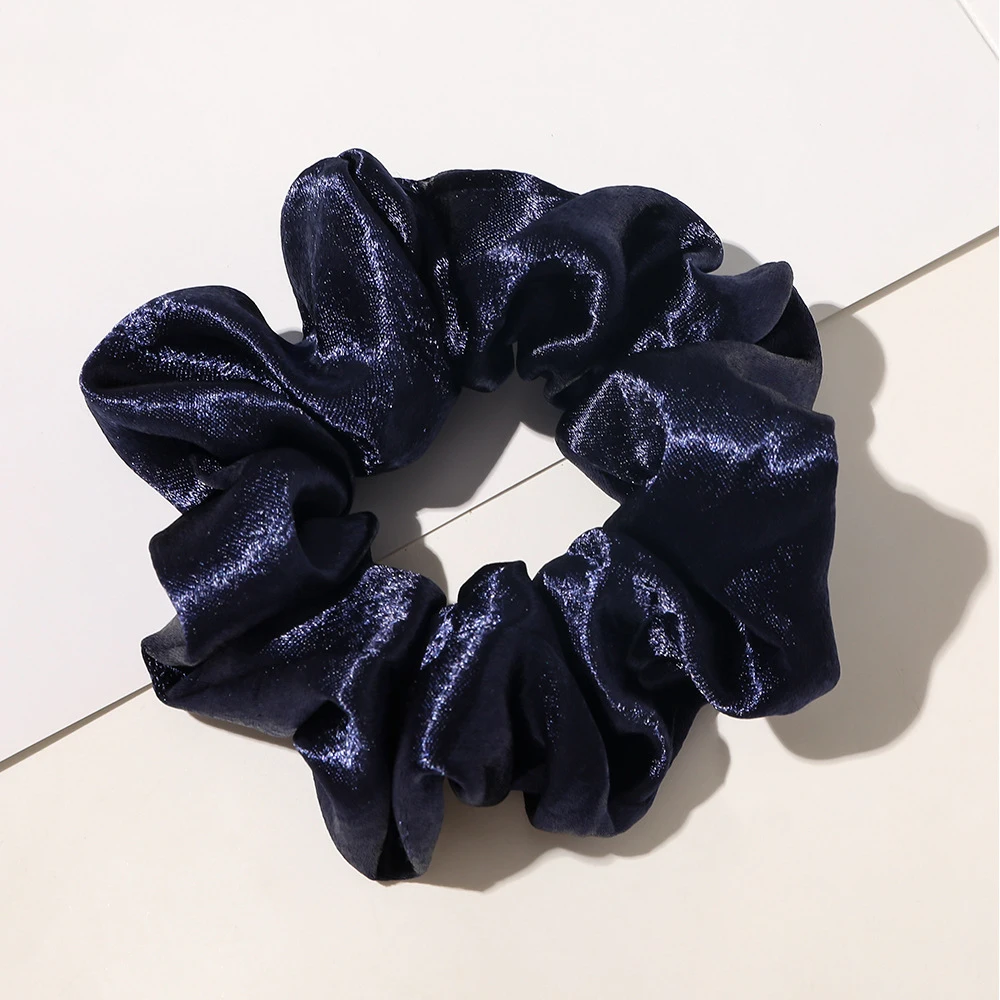 Big Sparkle Velvet Hair Tie Ponytail Holder Satin Scrunchies Colorful Hair Bands For Girls Women