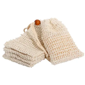 12x14cm Customized Reusable Jute Hemp Flax Jewelry Drawstring Pouch Soap Bag