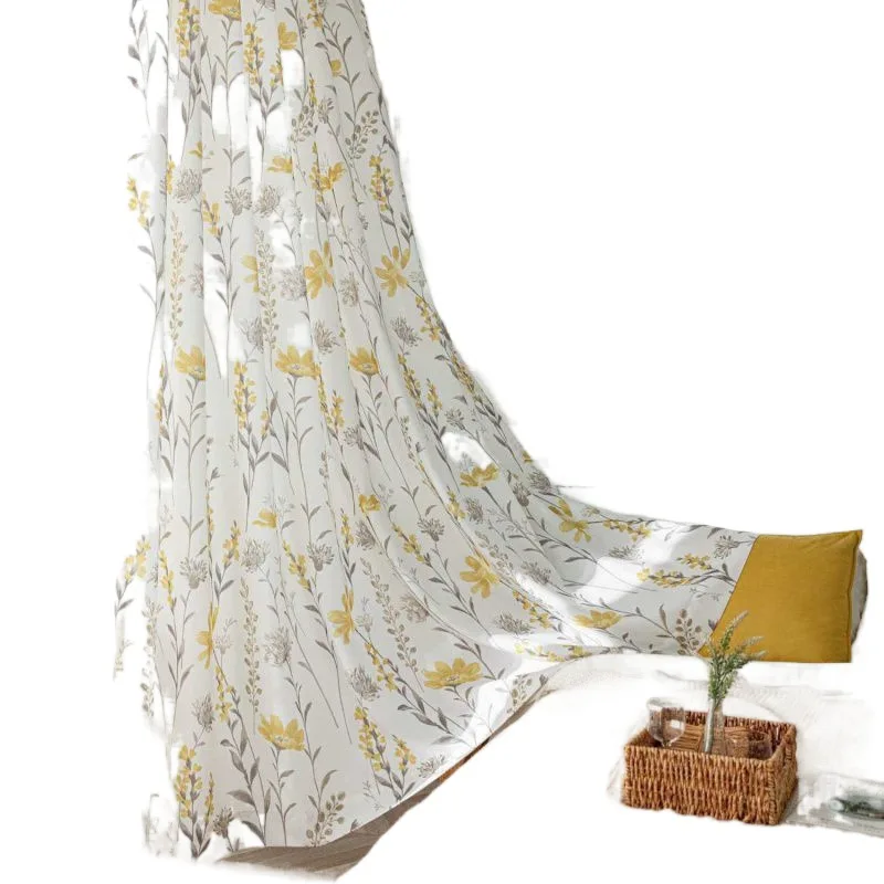 n small fresh rural semi-shading printing living room bedroom study bay curtains