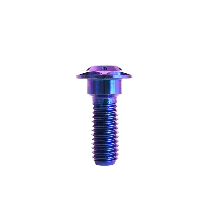 Титановые болты с панорамной головкой gr5 torx m8 * 25 мм D16H4 сине-фиолетовый градиент