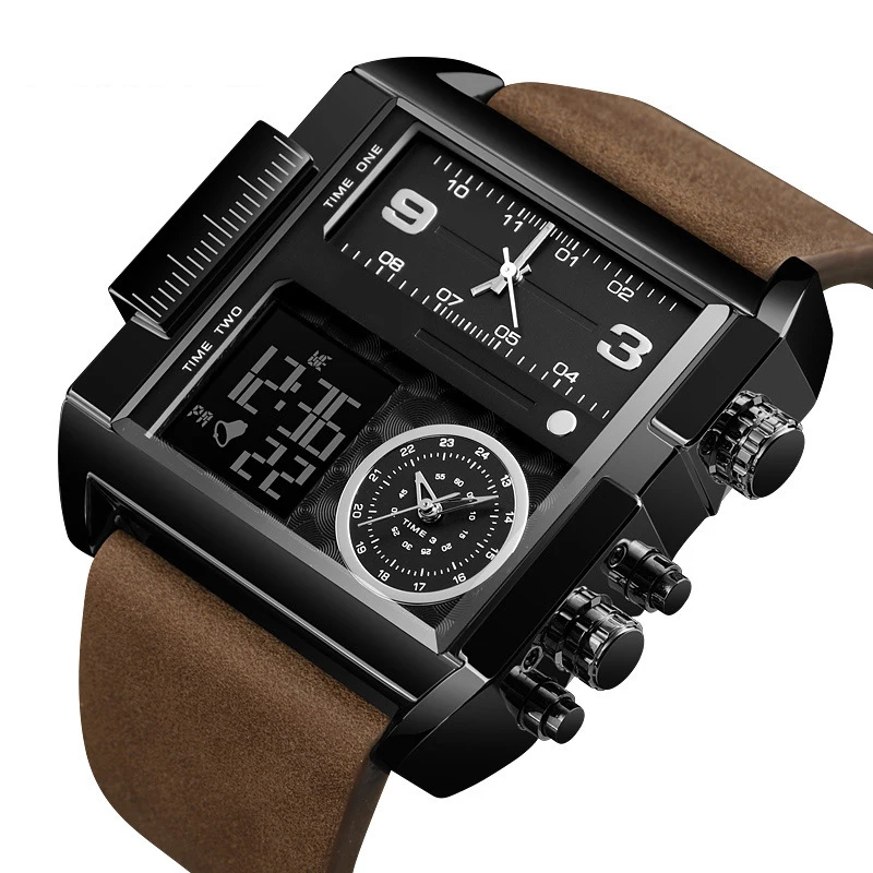 3time Multi Function Digital Watches For Men Relojes Sports 3atm Water Proof Digital Wristwatch