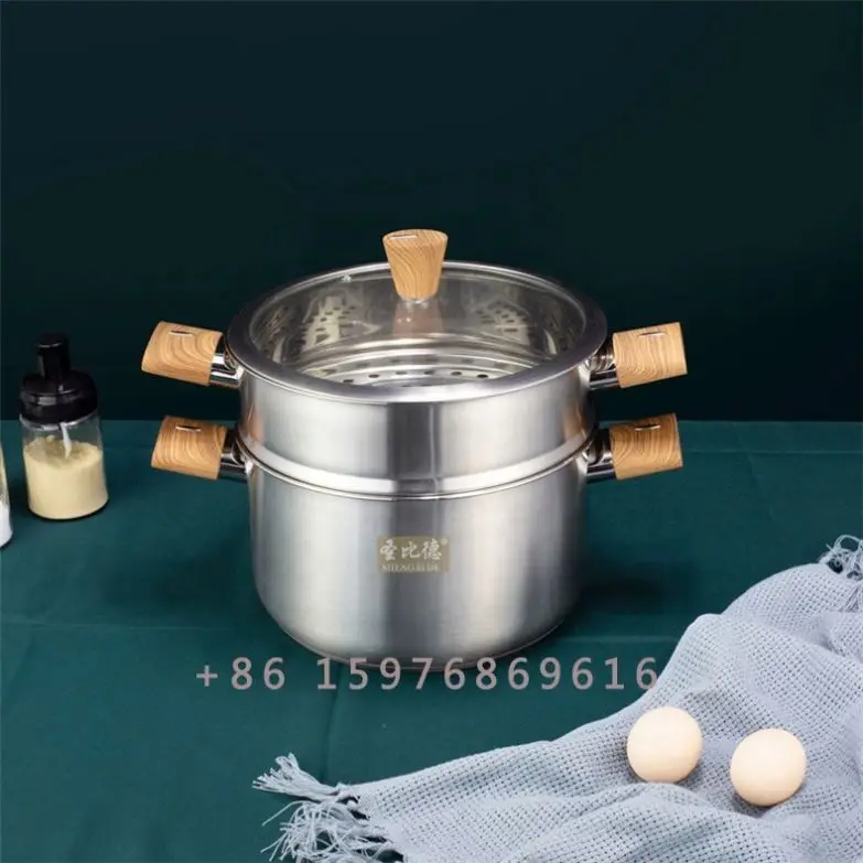 induction Household Stainless steel steamer  2 Layers 304 Steamer High Quality Cookware Cooking Pot For Kitchen