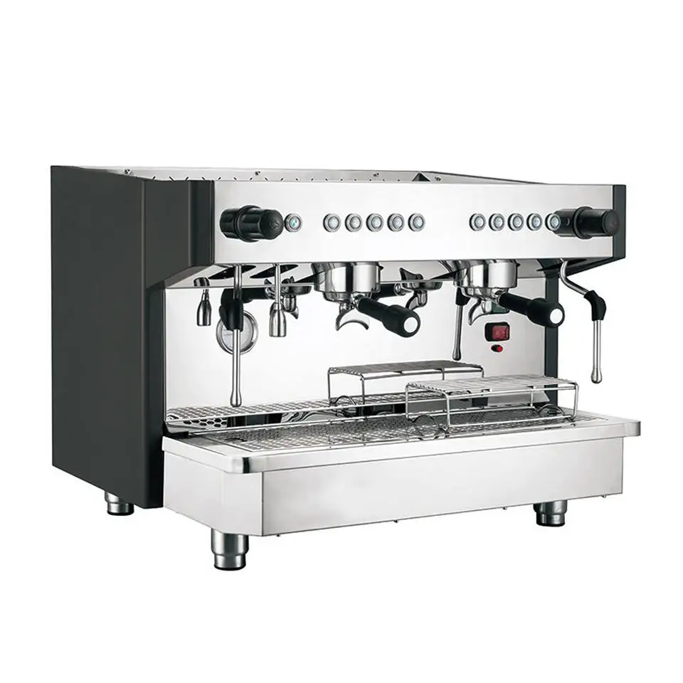 Black Red 110v Two Group Coffee Making Barista Espresso Machine