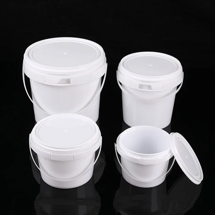 Transparent Plastic Bucket 0.3--5L Thickened Lid Sealed Portable Plastic Drum Food Grade Bucket