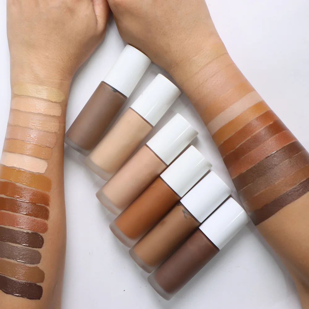 Custom your Logo full coverage make up foundation cosmetics private label waterproof matte liquid foundation