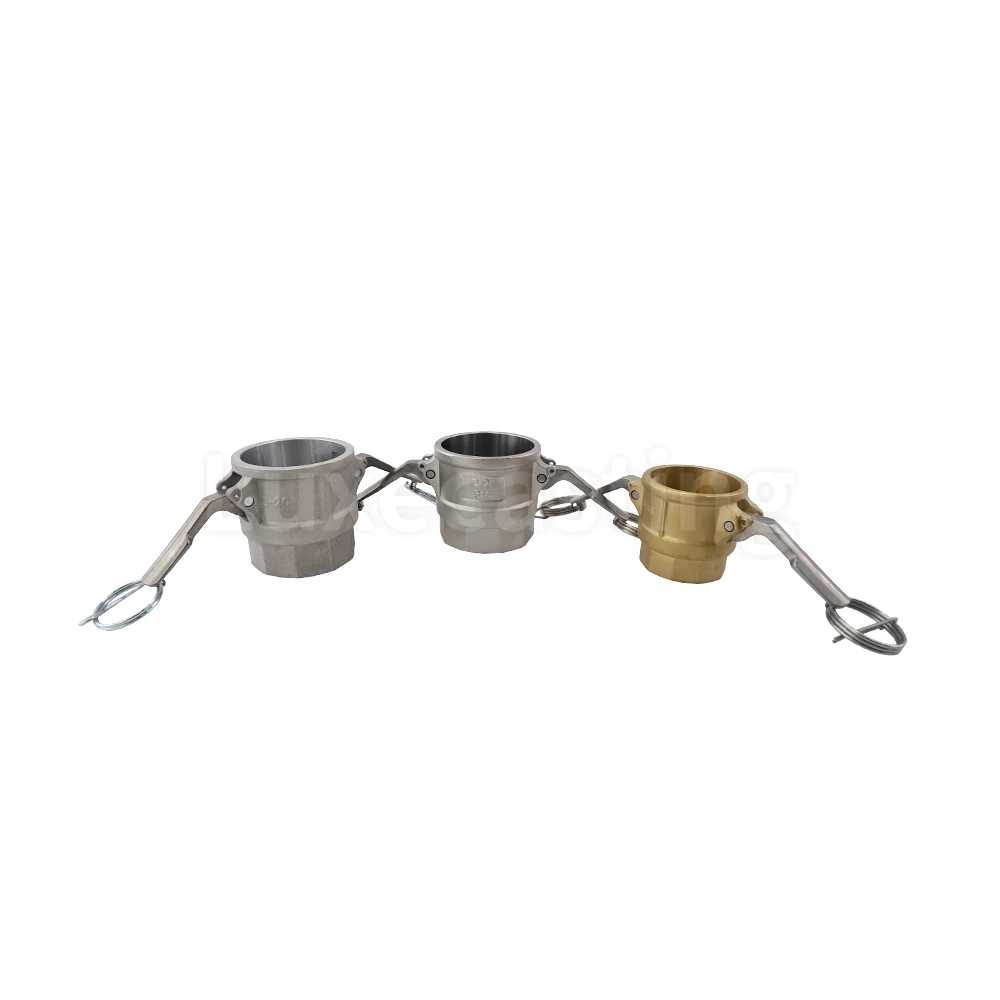 Stainless Steel ANSI B Pipe Fitting Camlock D Female Gravity Die Casting Metal Parts Type D Camlock Coupling
