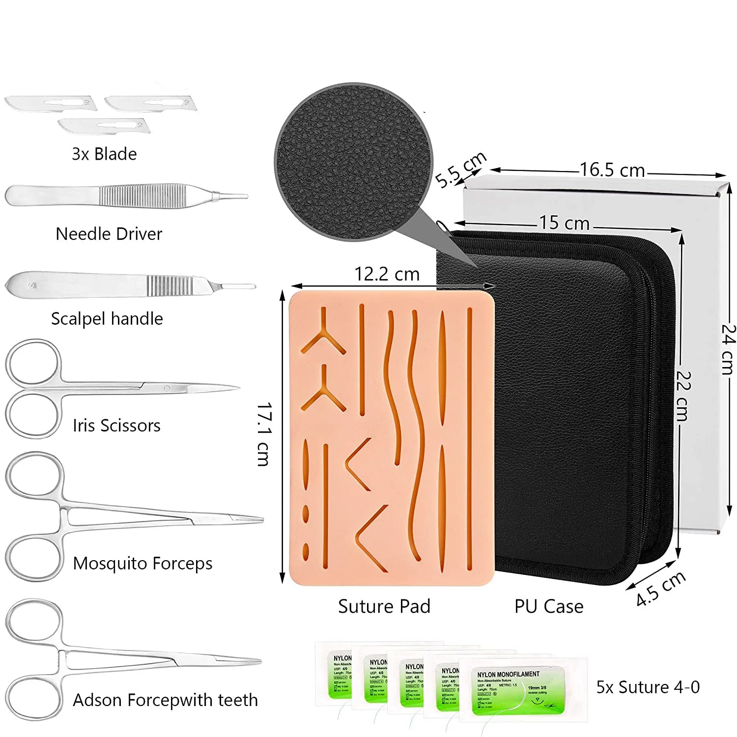 Hot sale surgical suture pad Medical Student professional suture practice kit for medical