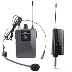 UHF professional headset headphone with wireless microphones systems karaoke
