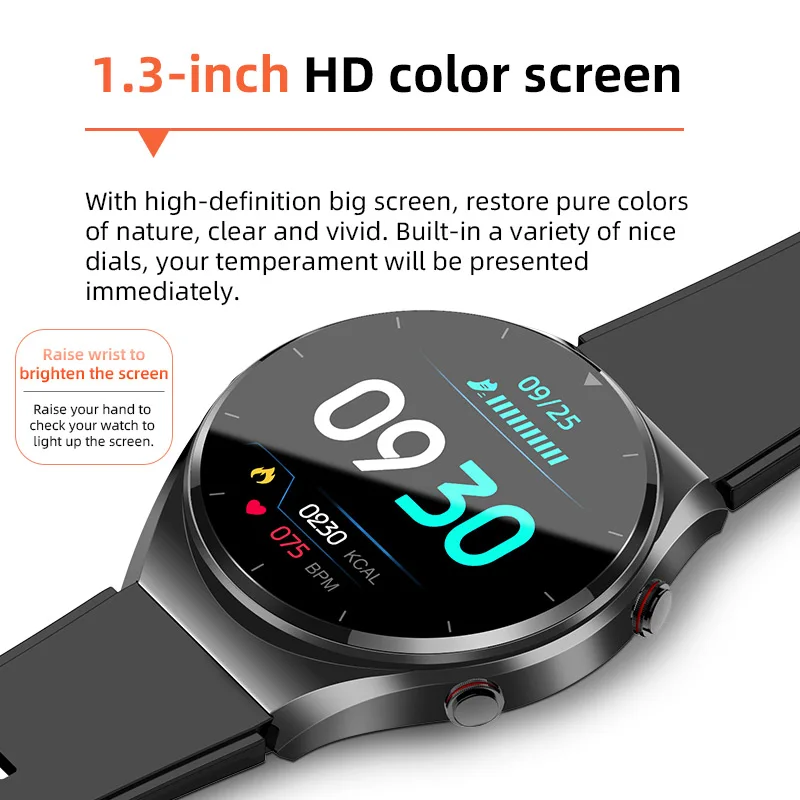 YTGEE 2023 E09 Blood Glucose Smartwatch Fitness Tracker Heart Rate Bracelet Message Reminder ECG Smart Watch for Men Women