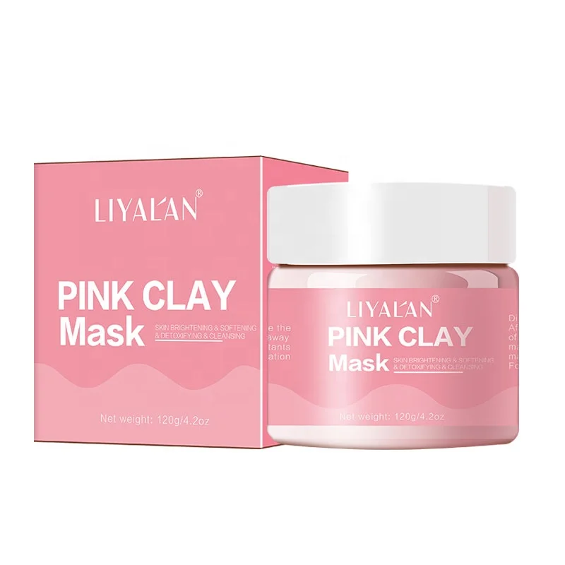 Private Label 100% Herbal Natural Detoxify Brighten Rose Mud Mask Pink Clay Mask