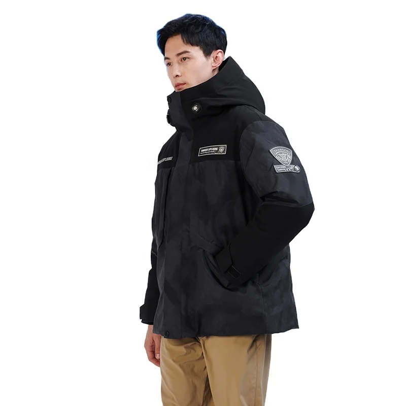 High quality outdoor windproof and waterproof mens goose down jacket winter bubble coat