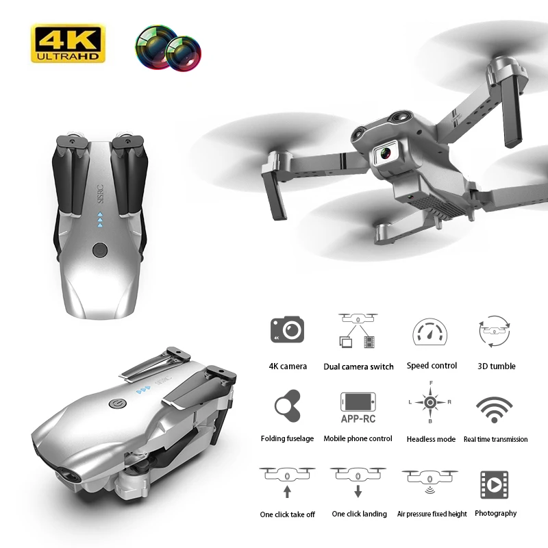  2021 горячая распродажа 4K HD Дрон воздушный Квадрокоптер RC Мини Дроны с камерой складные радиоуправляемые