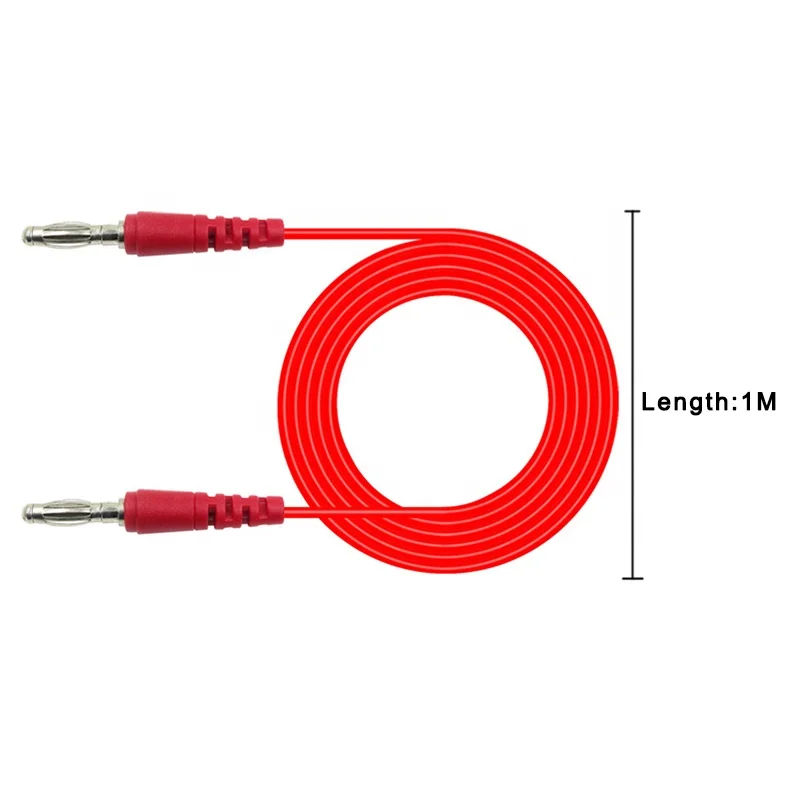 Hot sale 10A 4mm banana plug male to male 1M 5 colors test lead cable