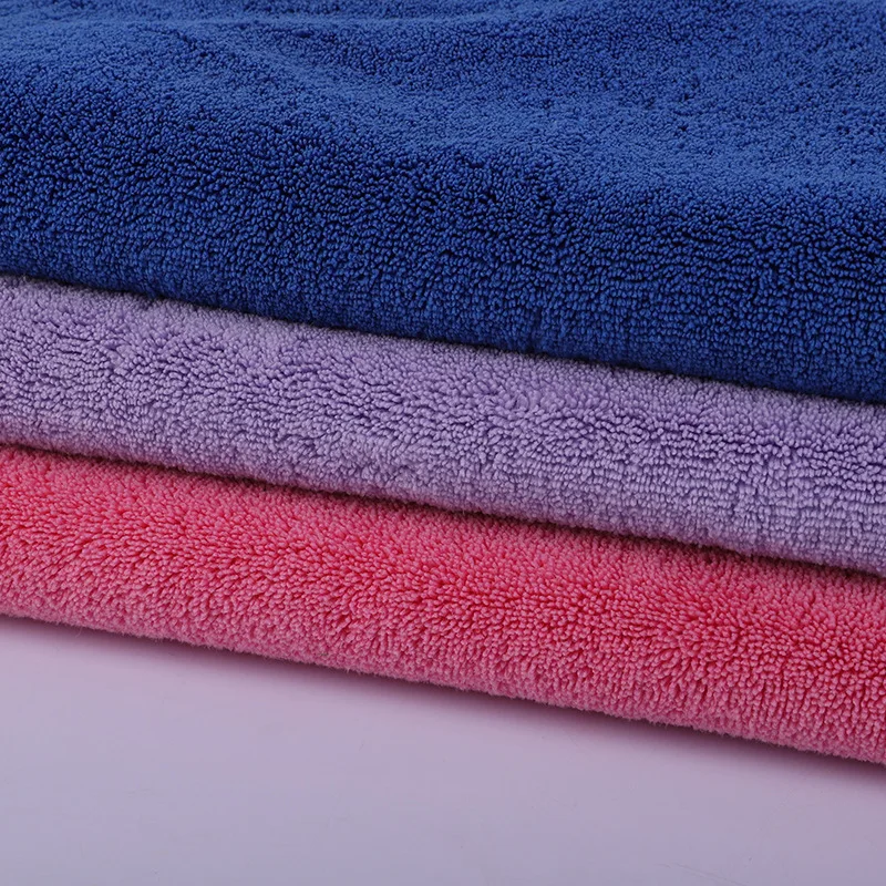 Factory Production Hotel Luxury Soft Skin Friendly Household Polyester Cotton Microfiber Terry Cloth Fabric