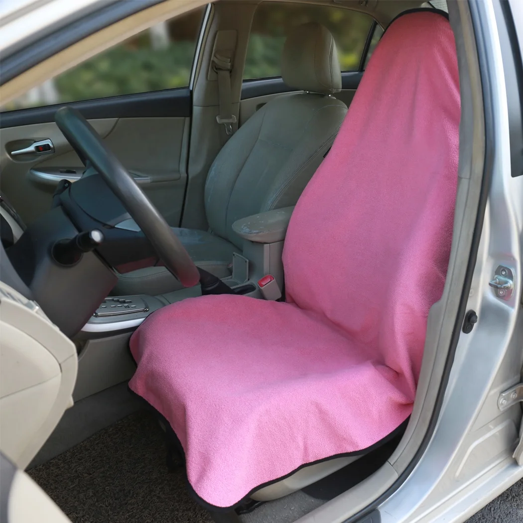 Universal Fit Car Seat Protector Waterproof and Non-slip Sweat Towel Front Car Seat Cover for Truck SUV Sedan