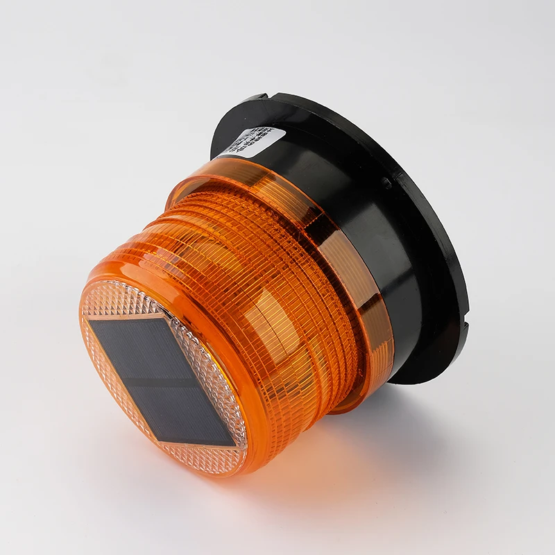solar-powered magnetic base led strobe warning beacon lights