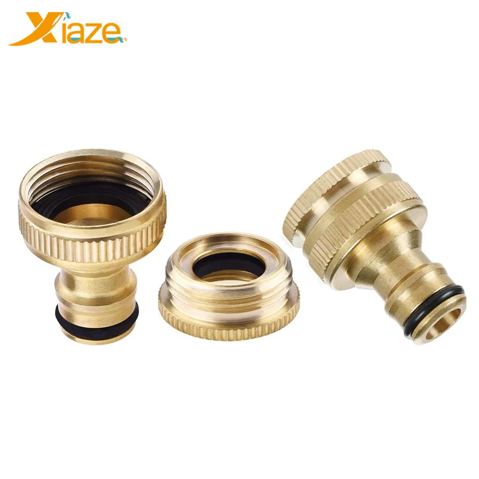 Garden Hose Tap Connector Brass Female Threaded Tap Connector for Hosepipe, Threaded Faucet Adapter