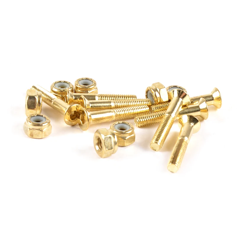 Bulk golden 25mm skate bolts screws skateboard hardware