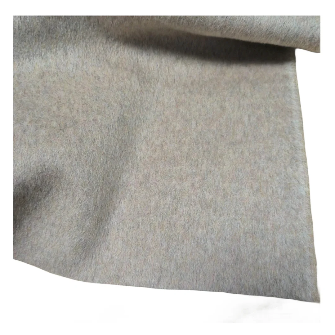 wool fabric melange camel  double-faced top dyed warm heavy coats for men women boys girls jackets in cold winter collection