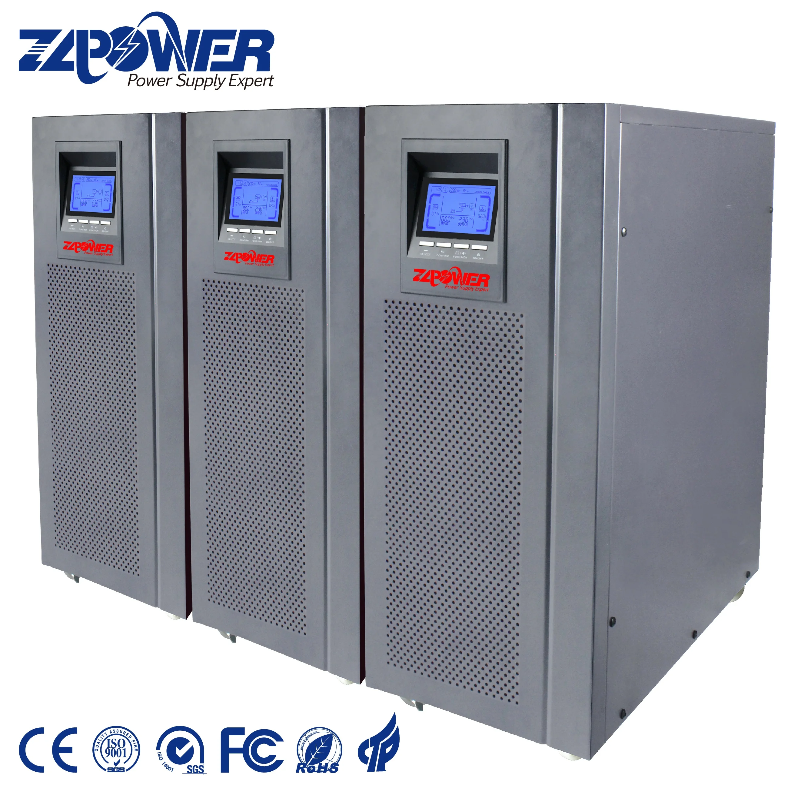 Top rated 100KVA industrial home online UPS 10kva 3 phase  low frequency online ups