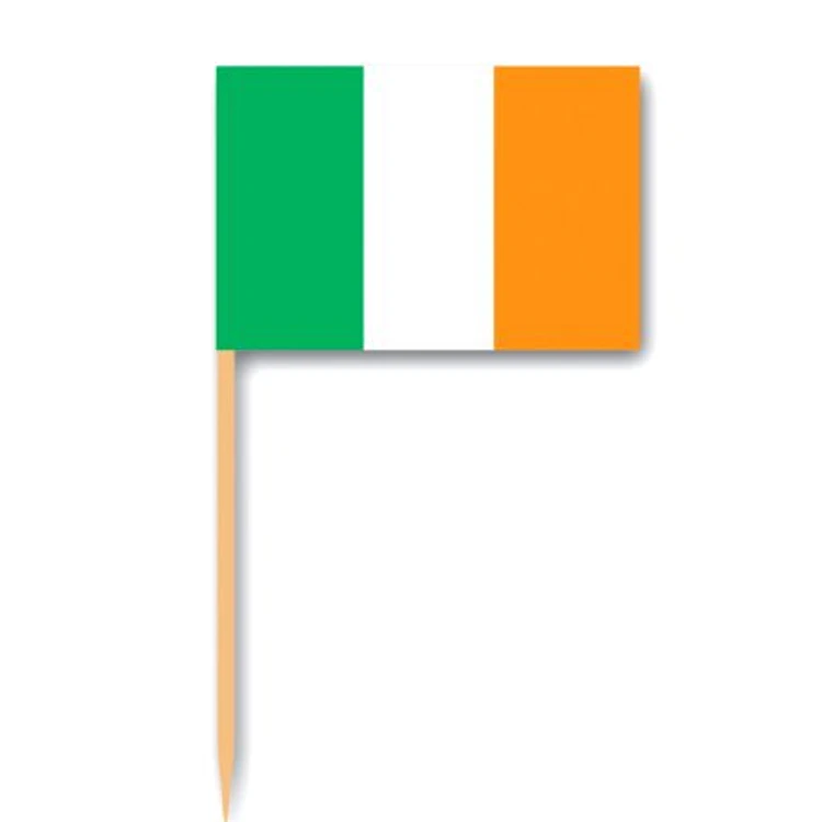 Зубочистки в страны декора, зубочистки с ирландским флагом, круглая пищевая Коктейльная палочка, топперы для свадебных кексов