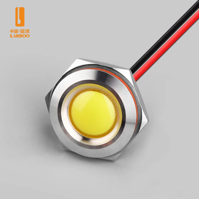 LANBOO New LED 19mm Signal Lights With Red Green Blue White