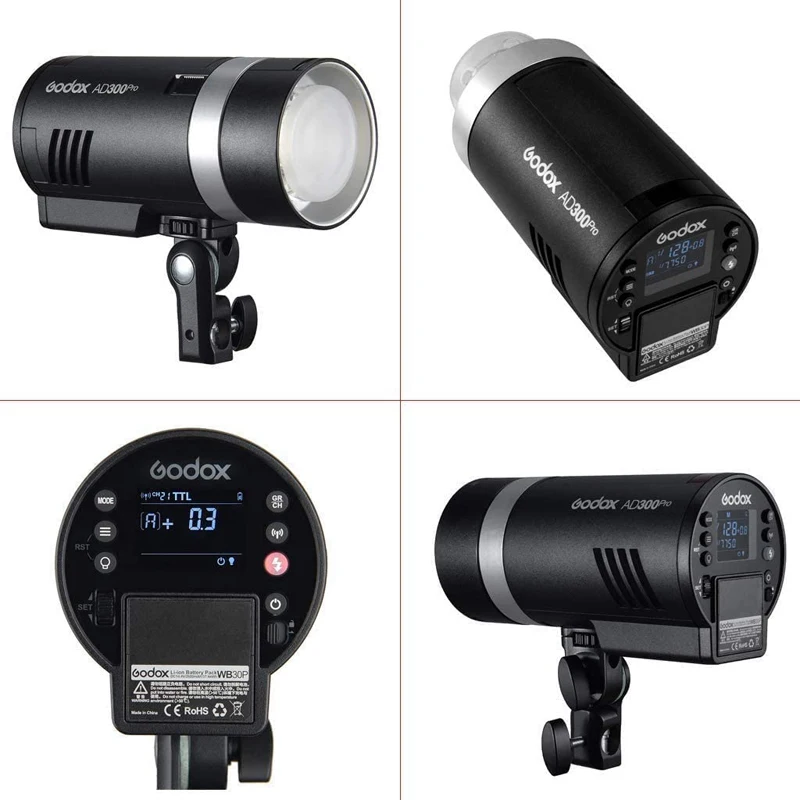 Godox AD300Pro Outdoor Strobe Flash 300Ws 2.4G 1/8000s HSS 320 Full Power Flash Light with Rechargeable Lithium Battery