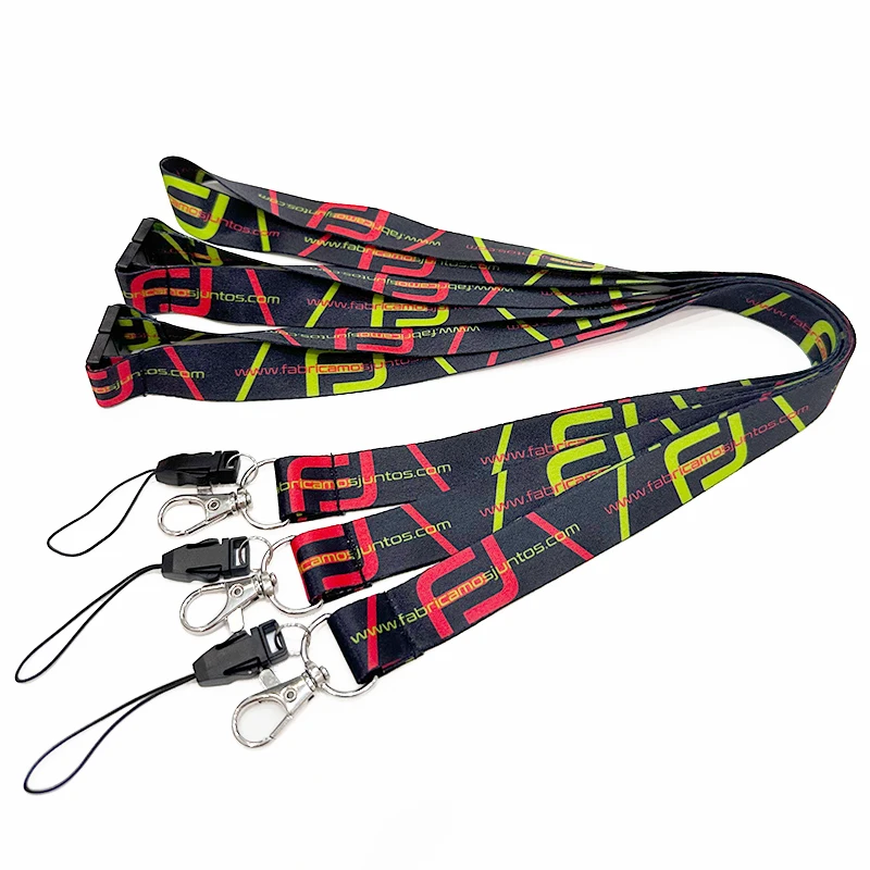 Promotional Wholesale Custom Printing Mobile Phone Lanyard Satin Polyester Nylon Teacher Lanyards