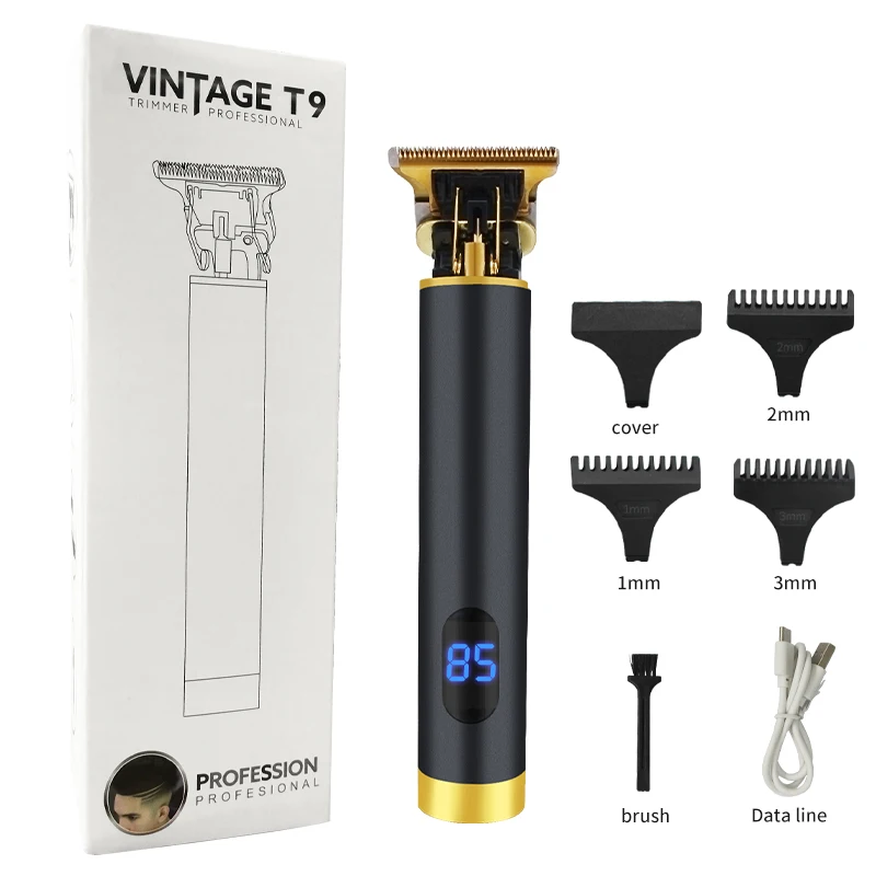 2021 Professional Mini Electric Wireless Cordless Men Hair Clippers Rechargeable Lcd Carving Hair Cutting Trimmers & Clippers
