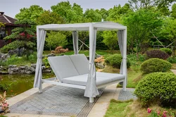 High Quality Luxury Dubai Style Indoor Lounge Chair Swimming Pool Sun Lounger Poly Rattan Outdoor Garden Gazebo Bed