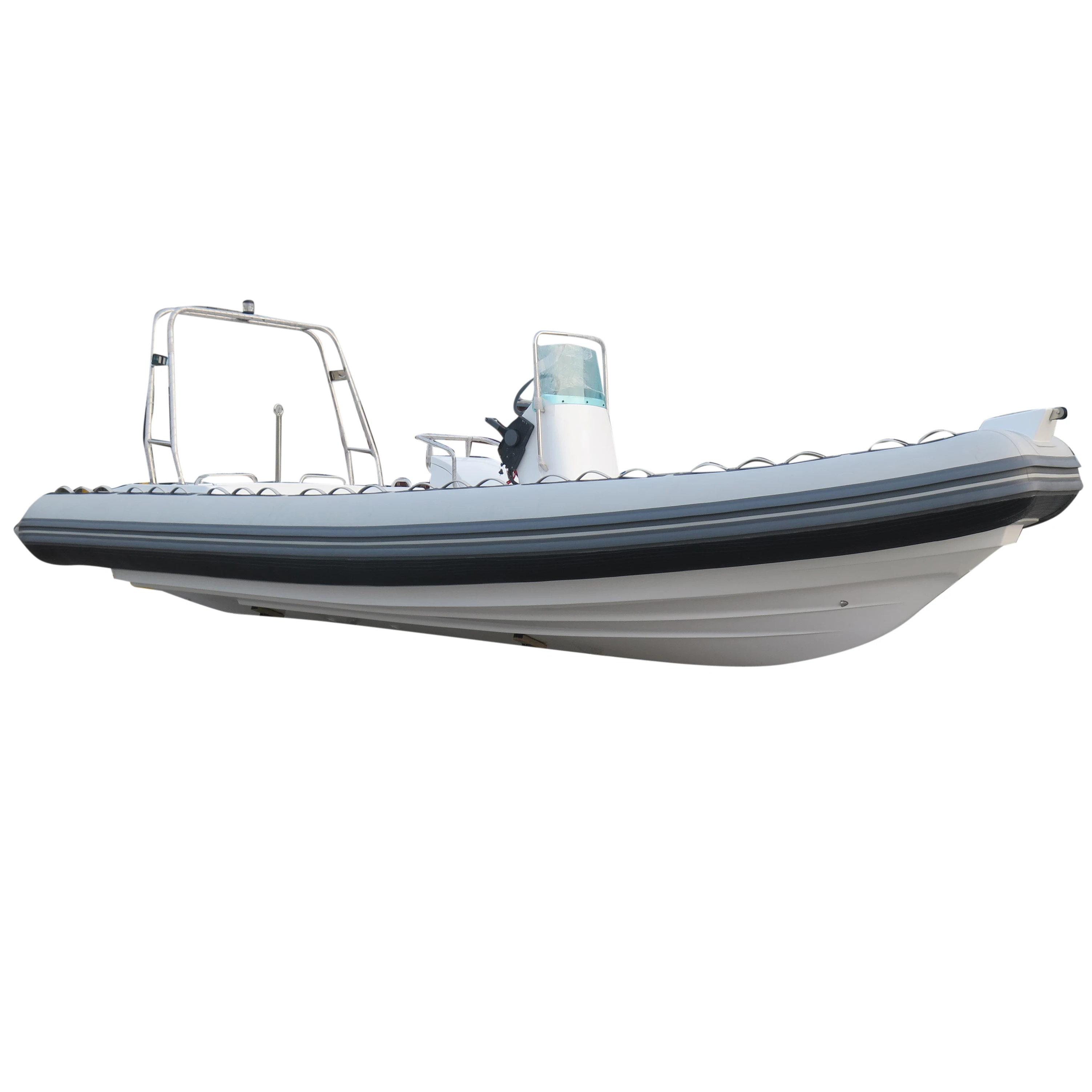 RIB Inflatable Boats with PVC Tube and Fiberglass Hull for Fishing and Sports