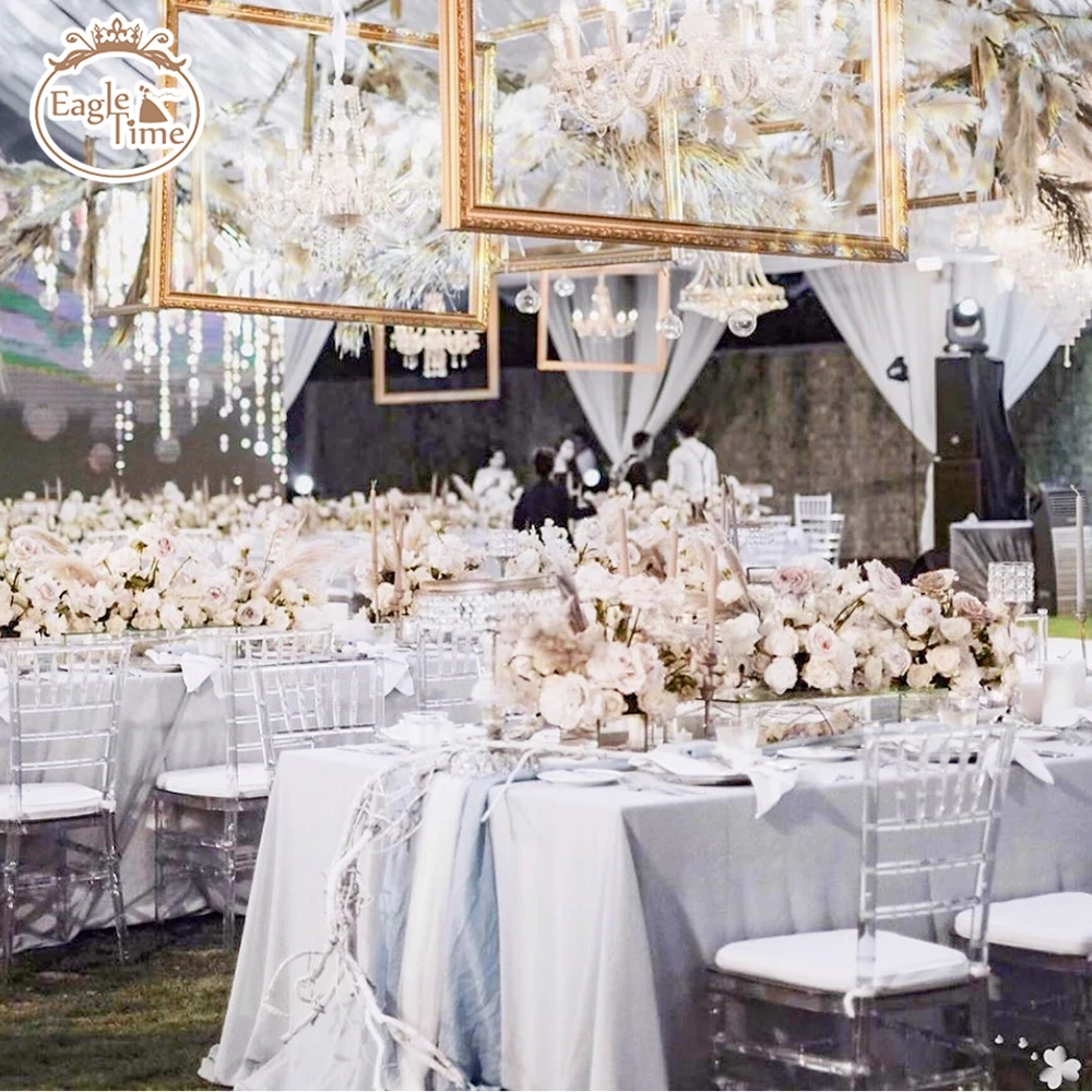 Wholesale Transparent Resin Chiavari Chairs Wedding Chair Chavari Party Tiffany Chivari Chairs Clear Acrylic Hotel