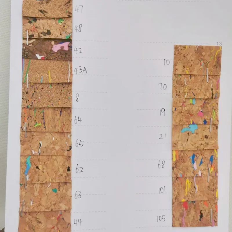 High class 0.5mm Cork pattern faux leather cork leather fabric durable use for bag shoes cosmetic box and wallet