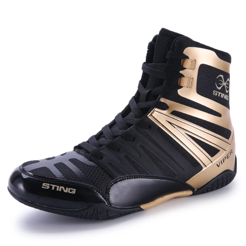
Professional comfortable Fighting wrestling shoes gym Body-building crouch sneakers boxing shoes high for men 